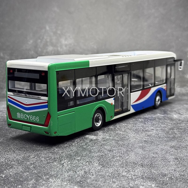 1:42 Zhongtong City Bus N12 LCK6126EVGRA1 electric Qingdao Bus Diecast Car Model