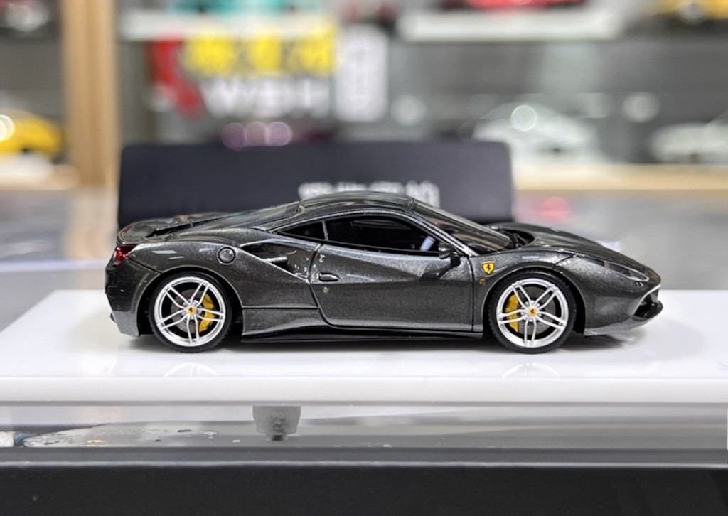 1:64 CL Gray 488 GTB Hard Top Sports Model Diecast Resin Car