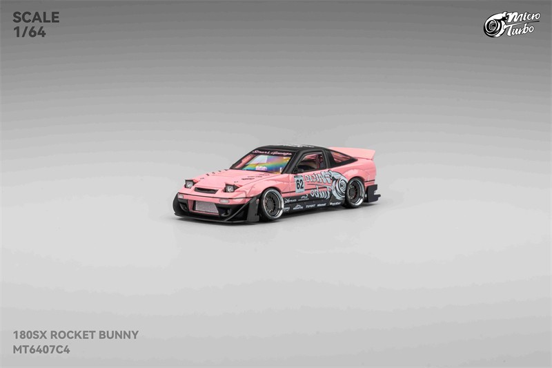 Micro Turbo x Simons Garage 1:64SlMON’S GARAGE/S13 Silvia 180SX Pink Livery Car