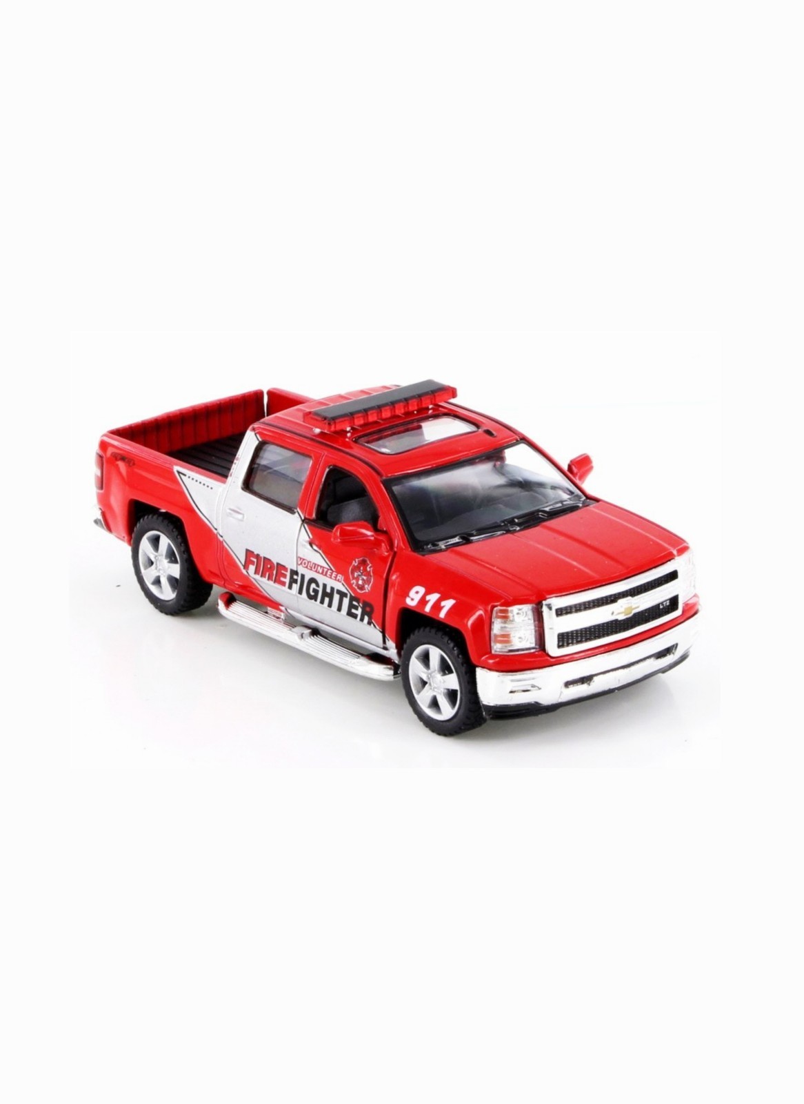 5381DPR BYKinsmart 5″ 2014 Chevrolet Silverado Firefighter Pick-up 1:46 Red