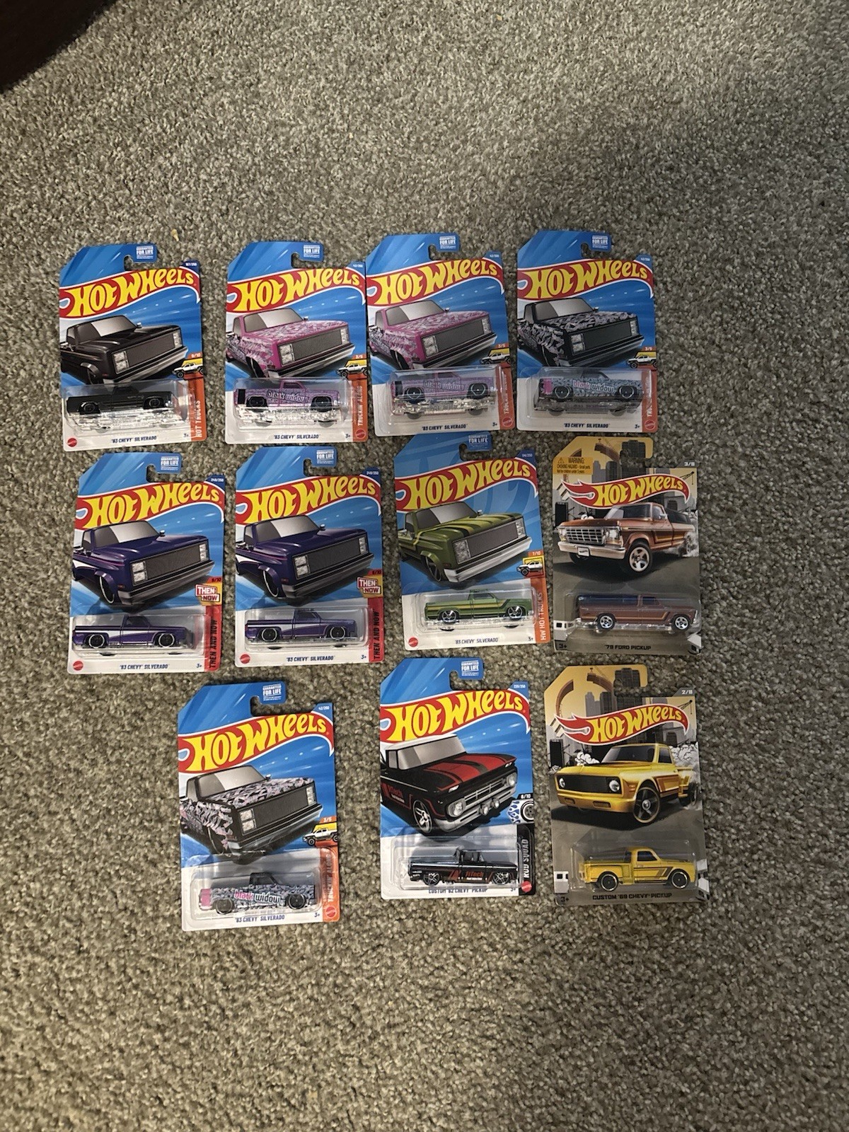 Hot Wheels 83 Silverado 2 Dollar General Exclusive Purple Lot Of 11