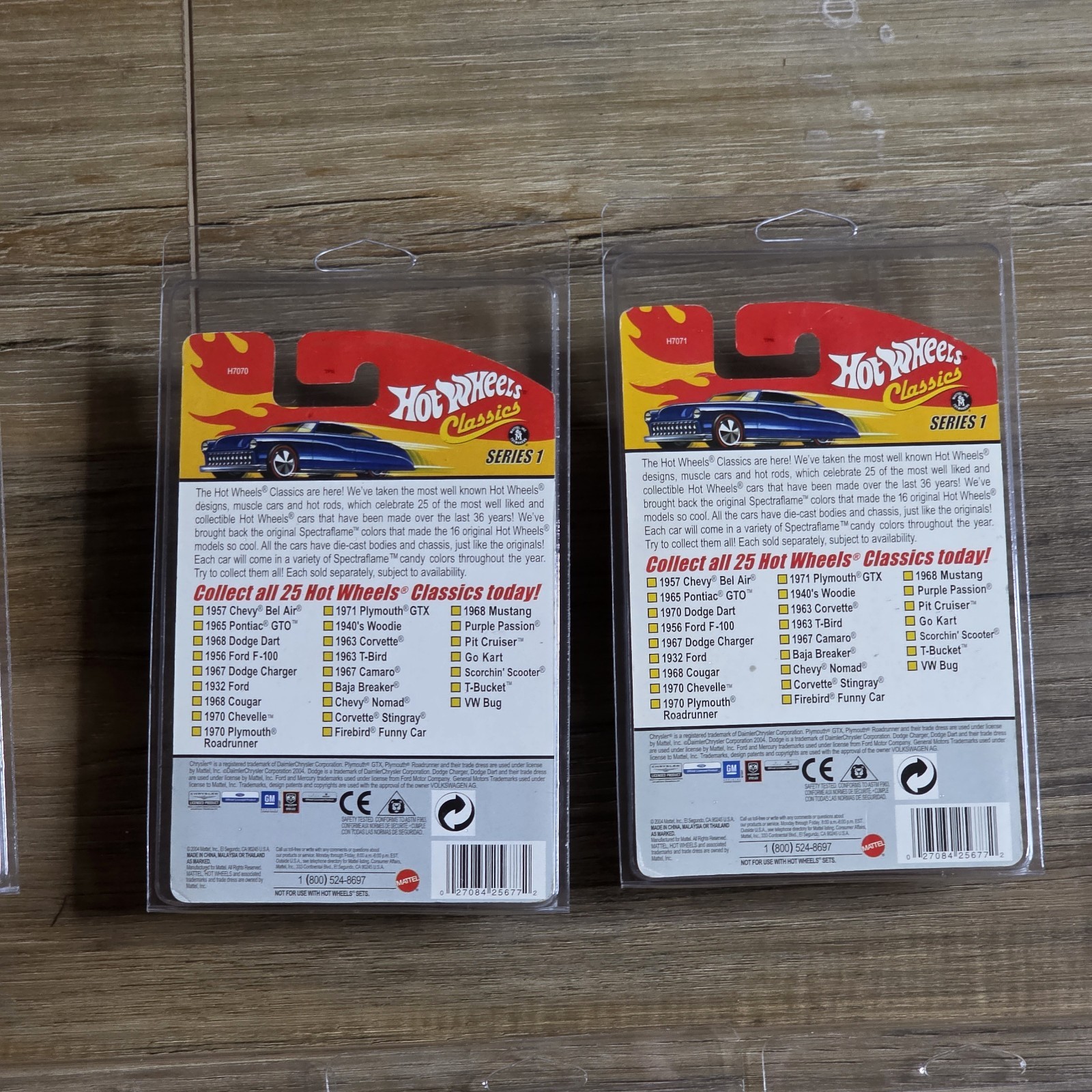 Hot Wheels Classics Series 1 Set of 22 Spectraflame Paint Redlines 1/64 Diecast