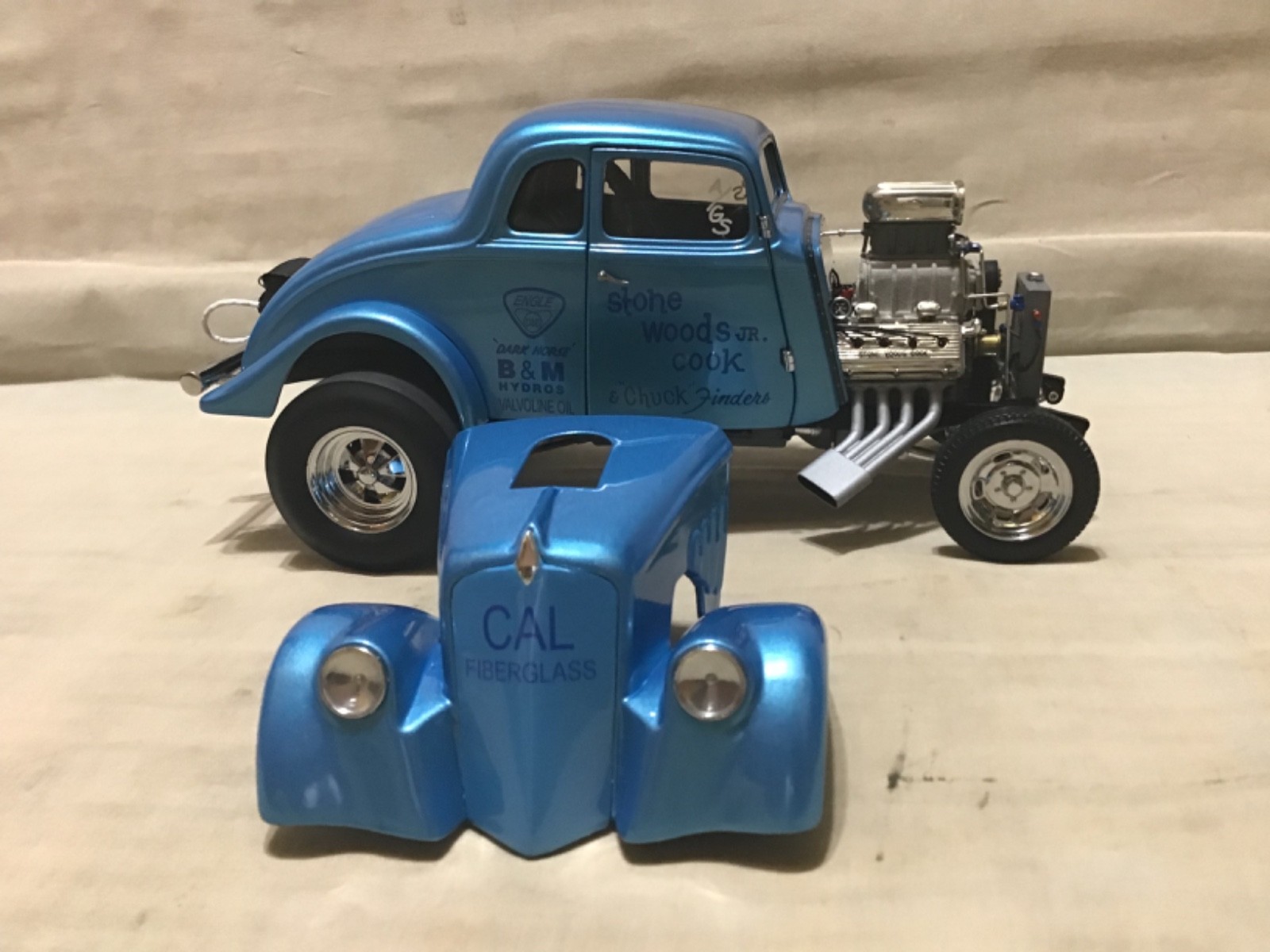 STONE WOODS & COOK B&M 1933 WILLYS GASSER 1/18 PRECISION MINIATURES NHRA PRM06