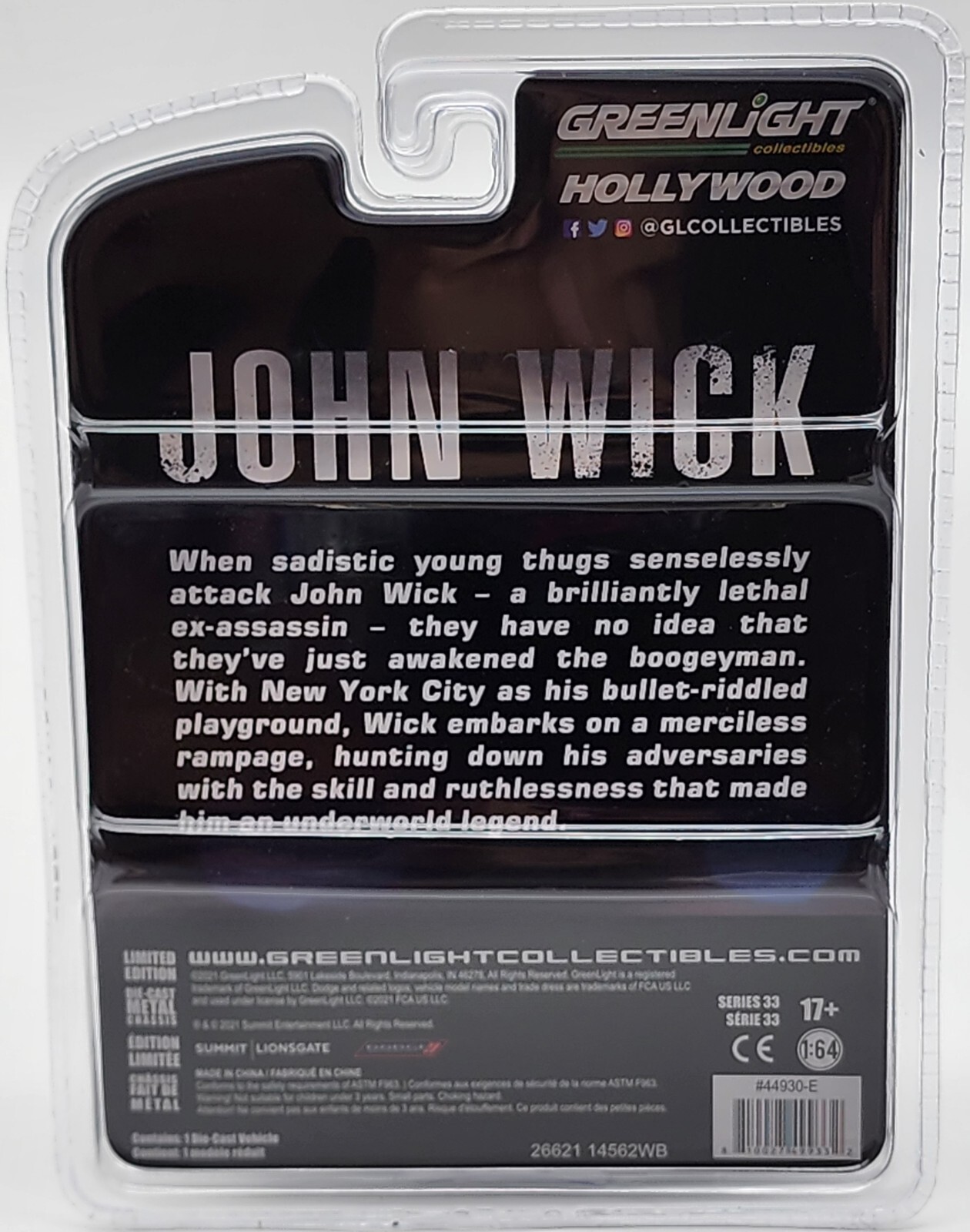 GREENLIGHT COLLECTIBLES HOLLYWOOD SERIES 33 COMPLETE SET OF 6 VEHICLES! WICK ACE