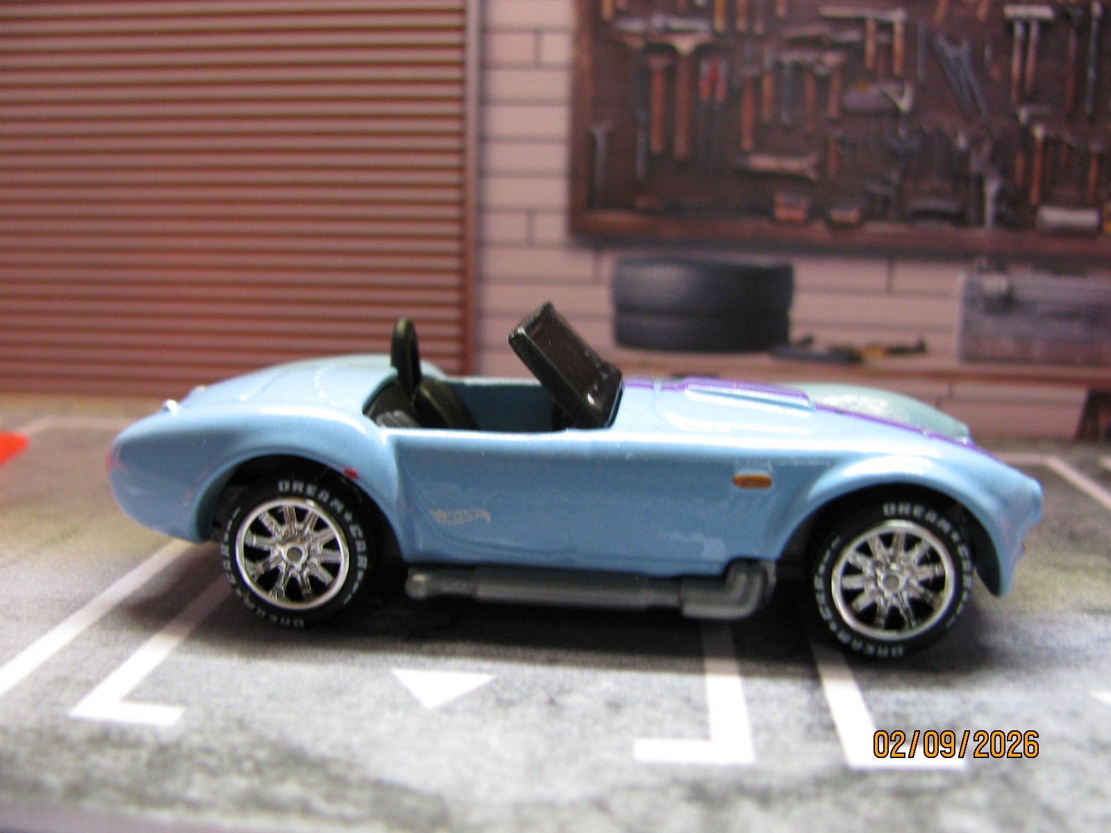2026 Hot Wheels Shelby Cobra 427 S/C Light Blue w/Real Riders Wheel Swap
