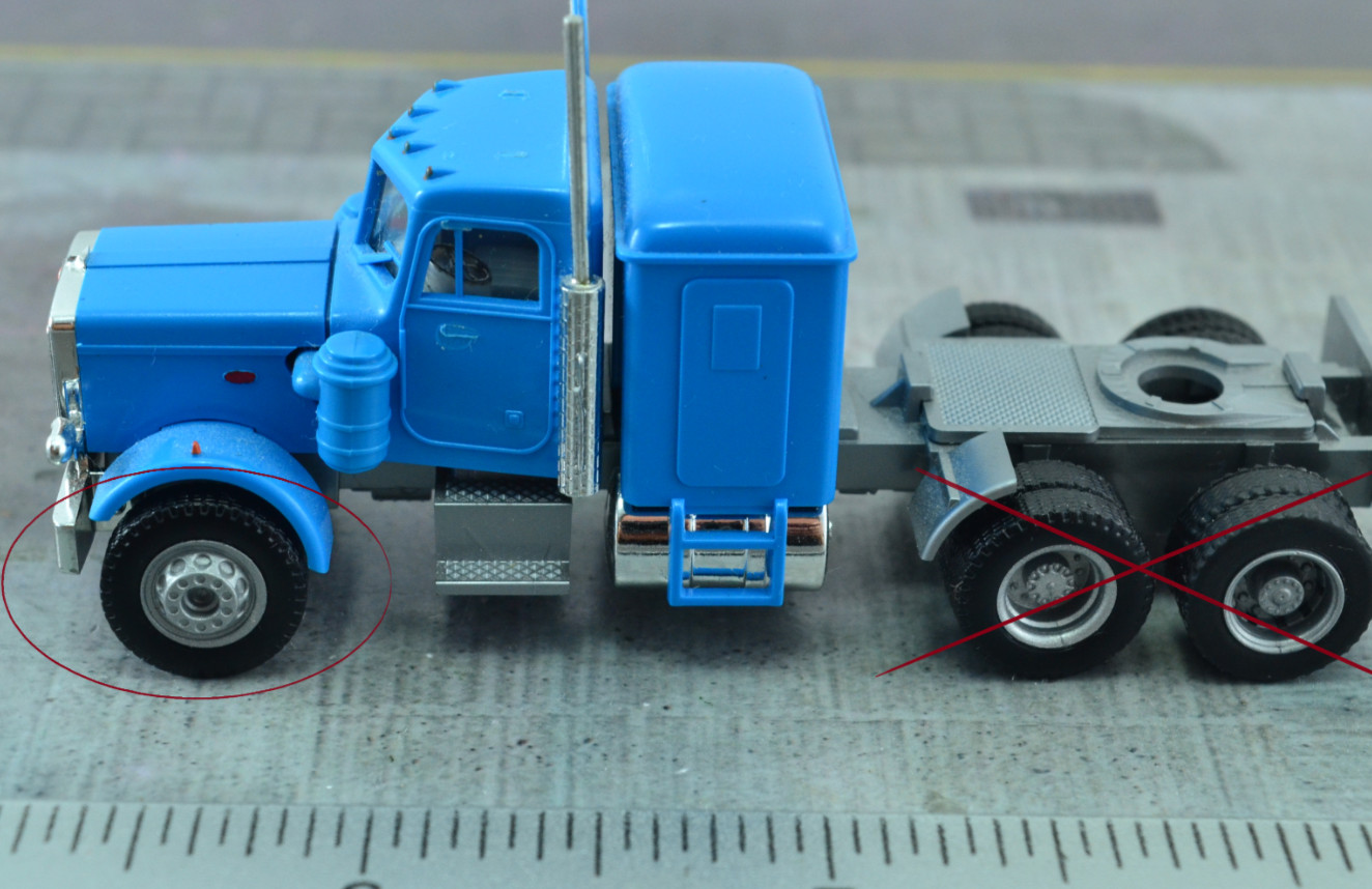Herpa 10X Grey SINGLE Wheel Set Tractor Unit Trucks Trailers 1/87 Scale (HO5073)