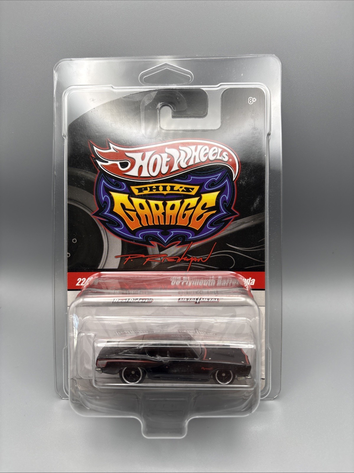 Hot Wheels Phil’s Garage ‘68 Plymouth Barracuda Black 22/39 – 1:64 Diecast Car