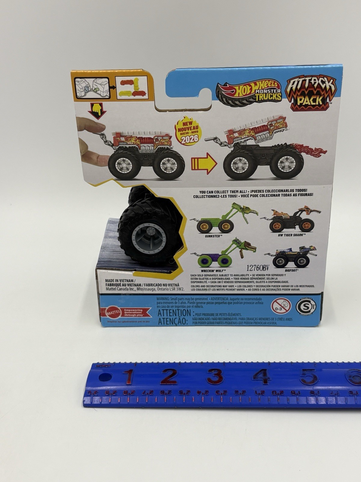 2026 Hot Wheels Monster Trucks Attack Pack HW 5-Alarm Red Fire Truck