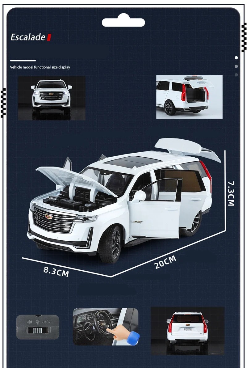 2021/2025 Cadillac Escalade – Black -1:24 Scale