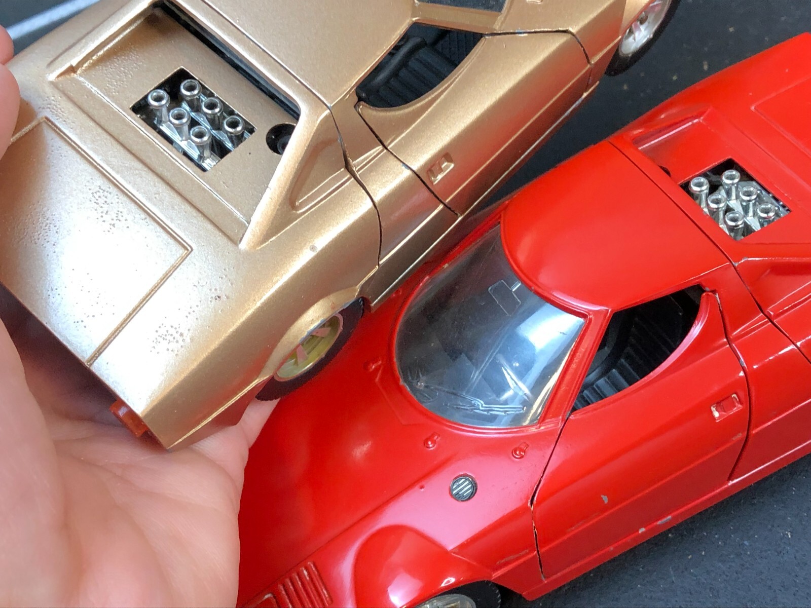 2 – Imperfect MARTOYS ITALY 1:24 Diecast RED/COPPER LANCIA STRATOS #0108 No Box
