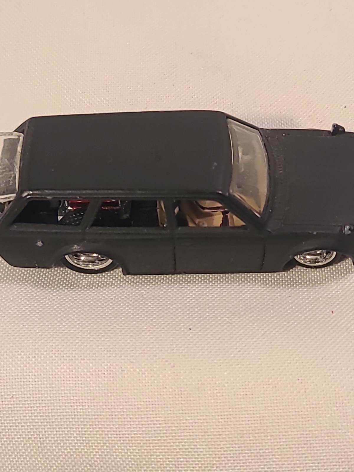 Hot Wheels 71 Datsun 510 Wagon Hot Rod Black FULL CUSTOM RR TIRES Rear V8