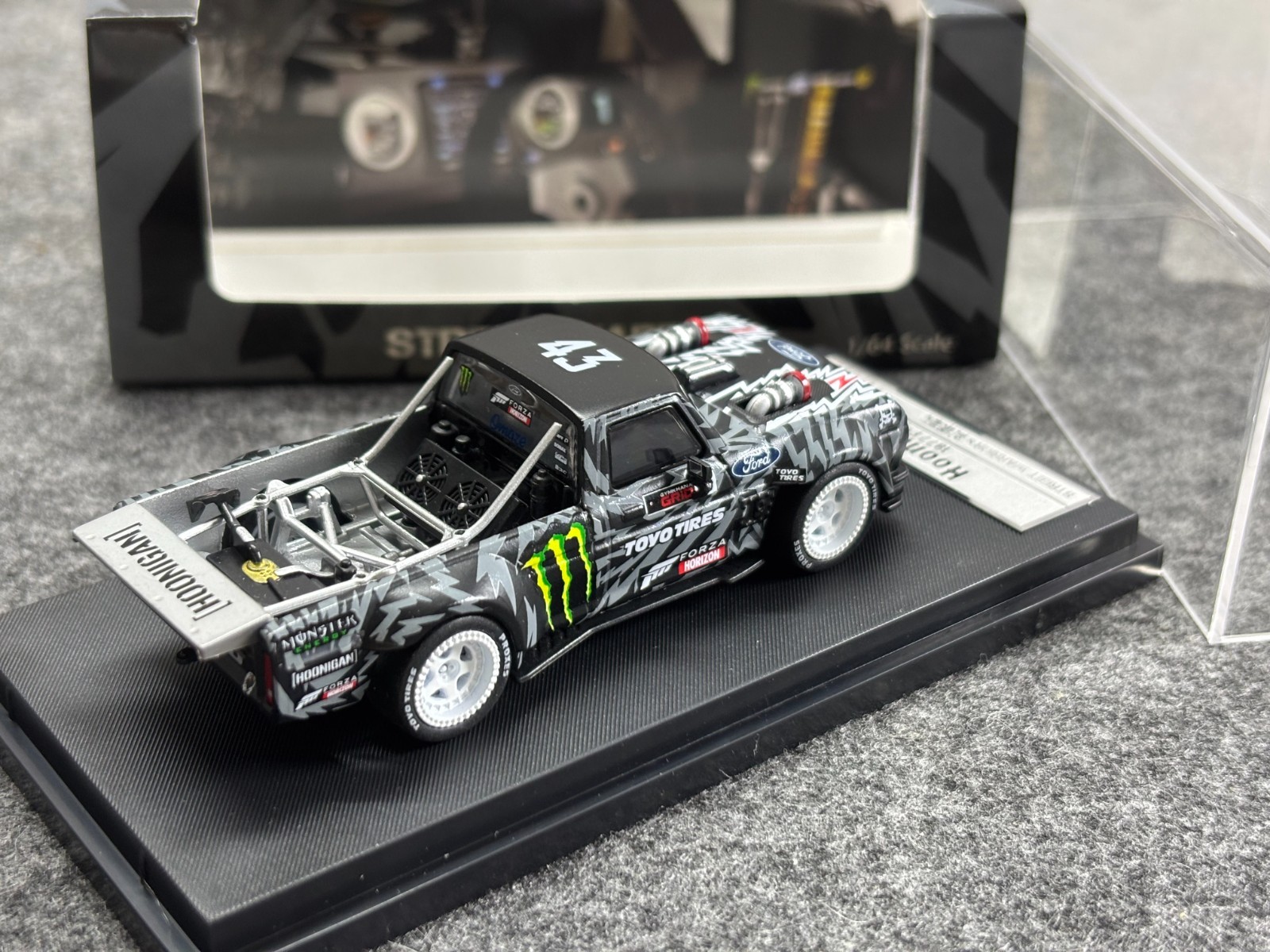 SW 1/64 Mustang Hoonicorn F-150 Pickup Truck Sports Model Diecast Metal Car
