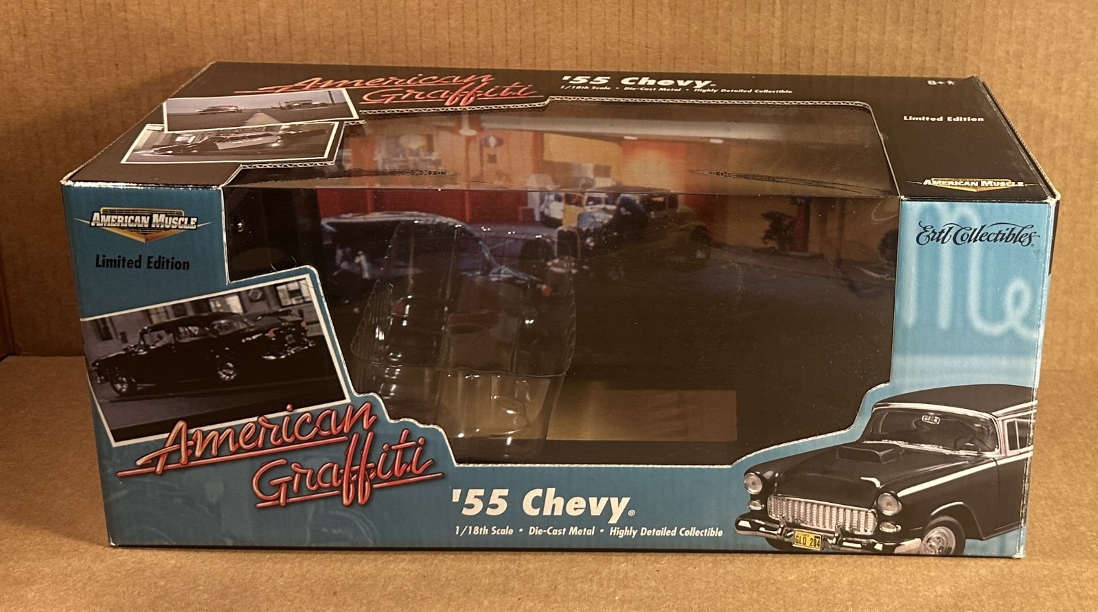 ERTL 1/18 1955 Chevrolet Hot Rod Coupe, Black, From American Graffiti Movie