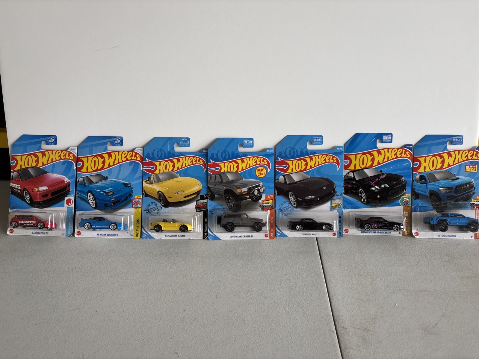 Hot Wheels JDM Lot Of 7- Honda, Toyota, Nissan, Mazda
