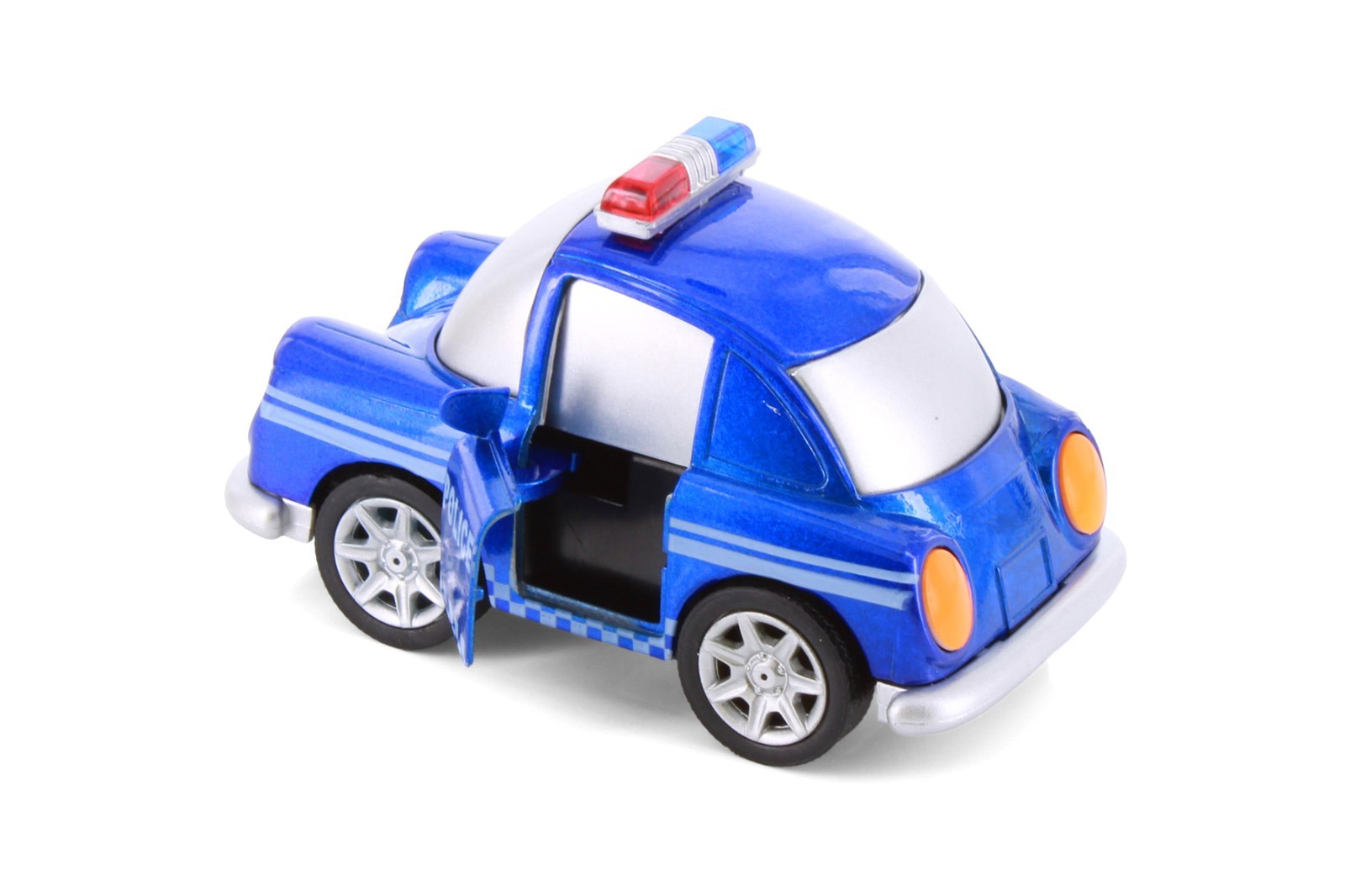 Cutie Cars w/Movable Eyes & Tongues – Police, Blue – Showcasts 403/4D – 4″ Scale