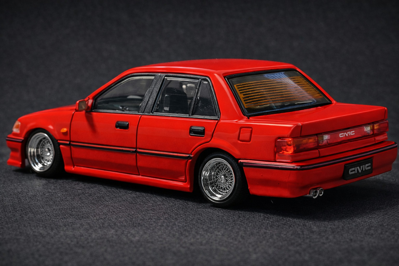 BM 1/64 Die Cast HONDA CIVIC EF2 (LHD) Model Cars (3-PACK) *BLACK-RED-WHITE*