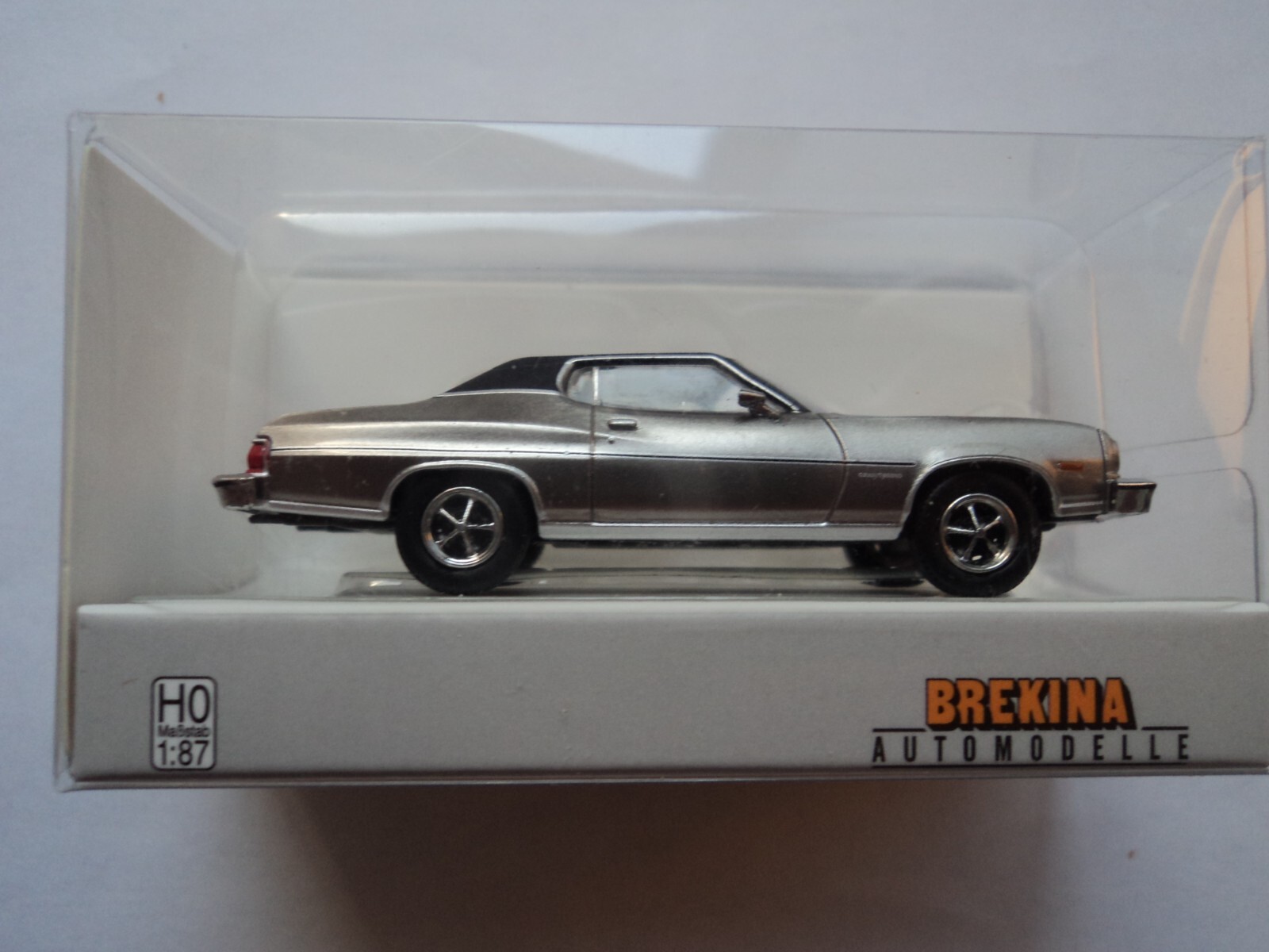 BREKINA 1976 GRAN TORINO SILVER / BLACK HO 1/87 PLASTIC