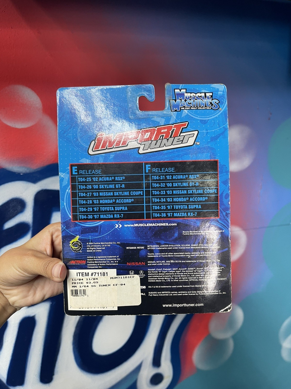 2004 Muscle Machines Import Tuner ’00 Skyline GTR 1:64 T04-32