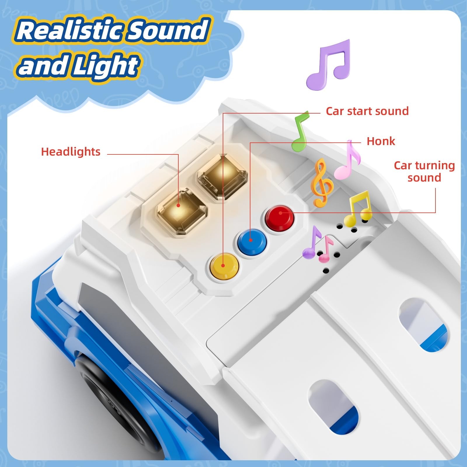 Boy Toys Age 3 4 5 6 Year Old Boy Gifts for Kids Gifts Toy Trucks with Light …
