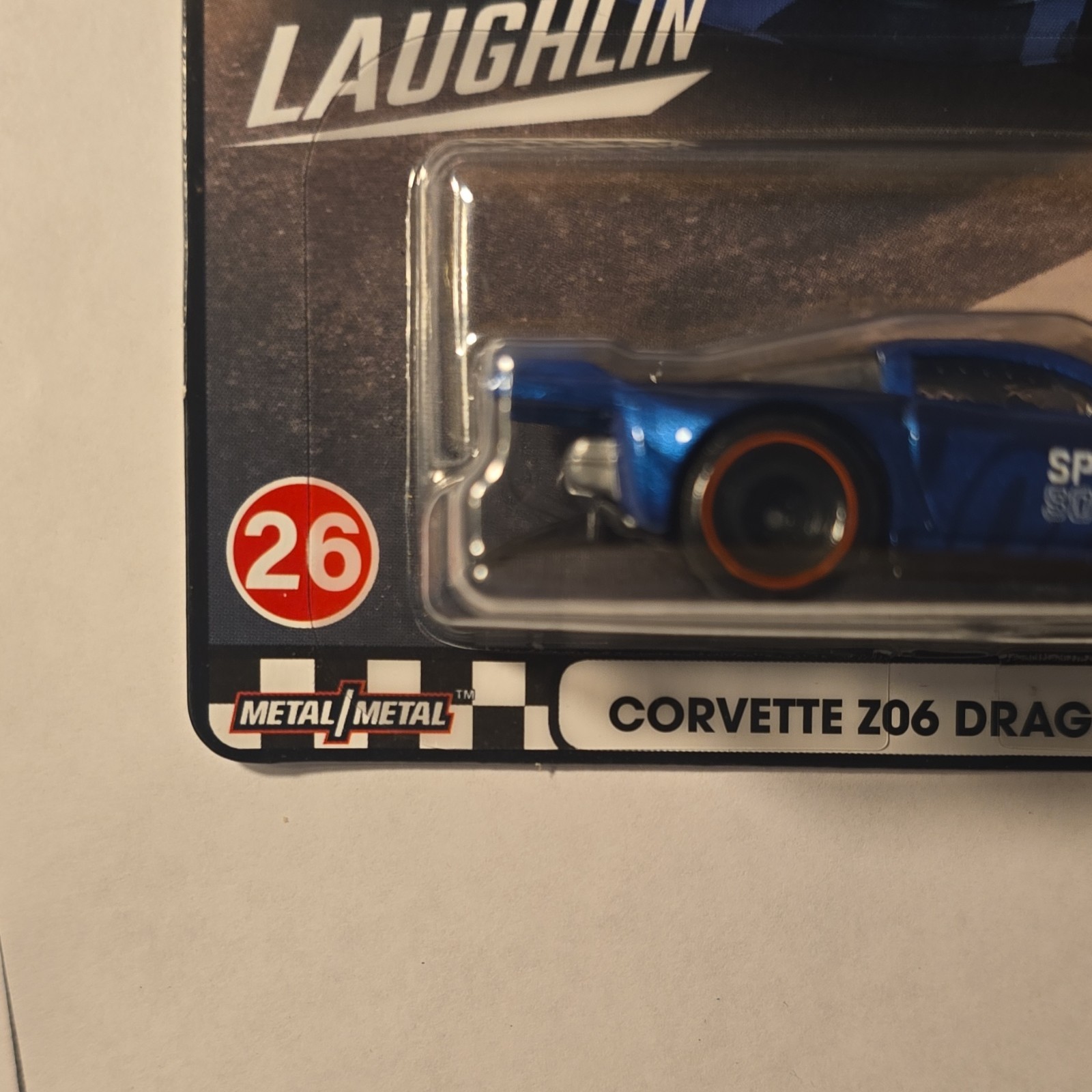 Hot Wheels Boulevard Corvette Z06 Drag Racer Chevrolet Blue Real Riders Metal
