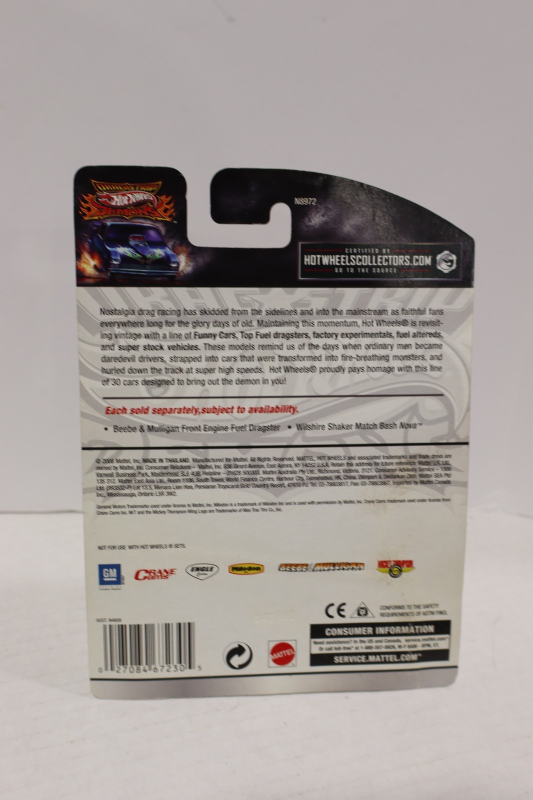 HOT WHEELS Drag Strip Demons Wilshire Shaker Match Bash Nova 13/30 DAMAGED CARD