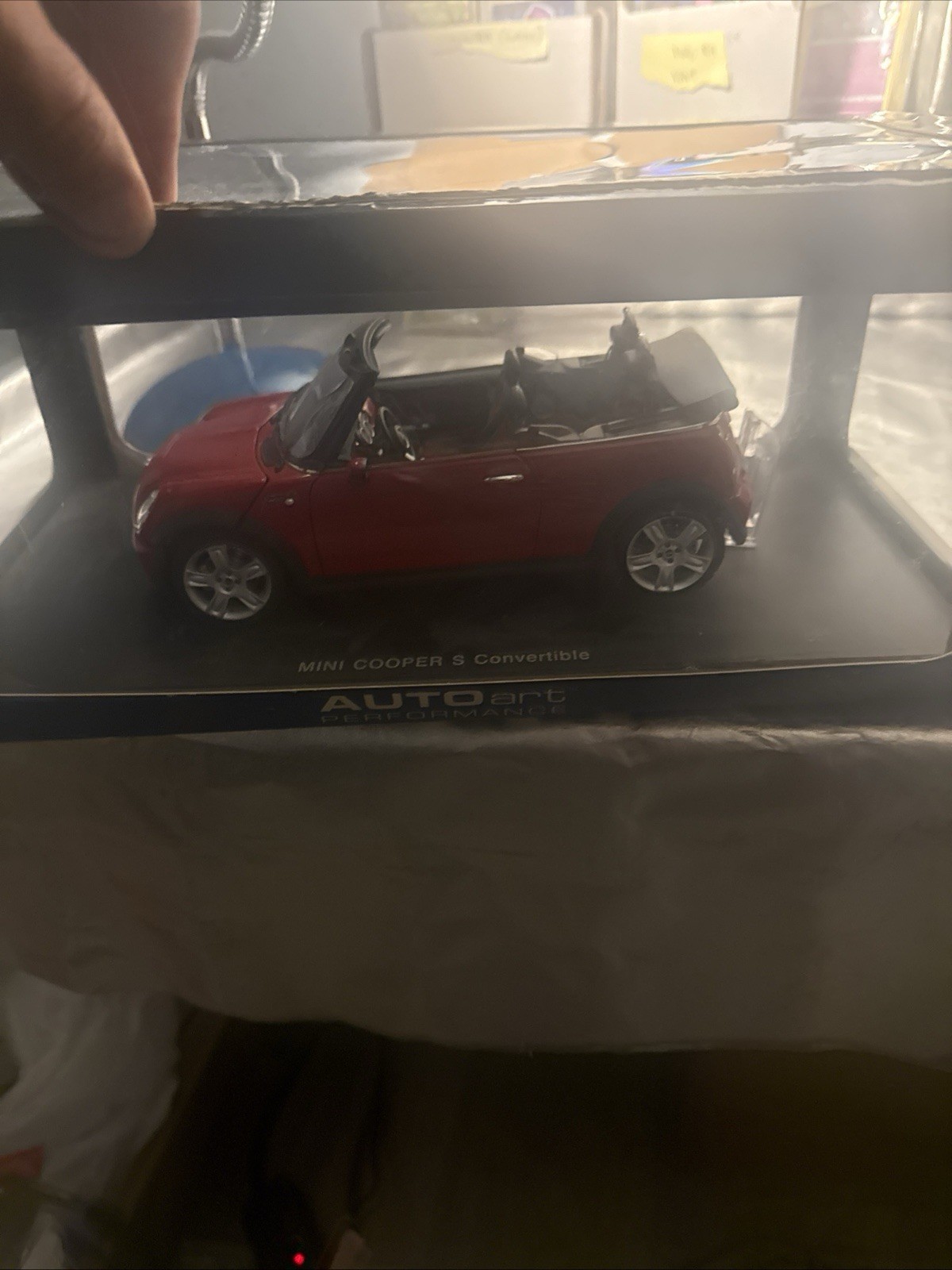 AUTOart 1:18 Mini Cooper S Convertible Red Diecast Car Open Box – READ DISC