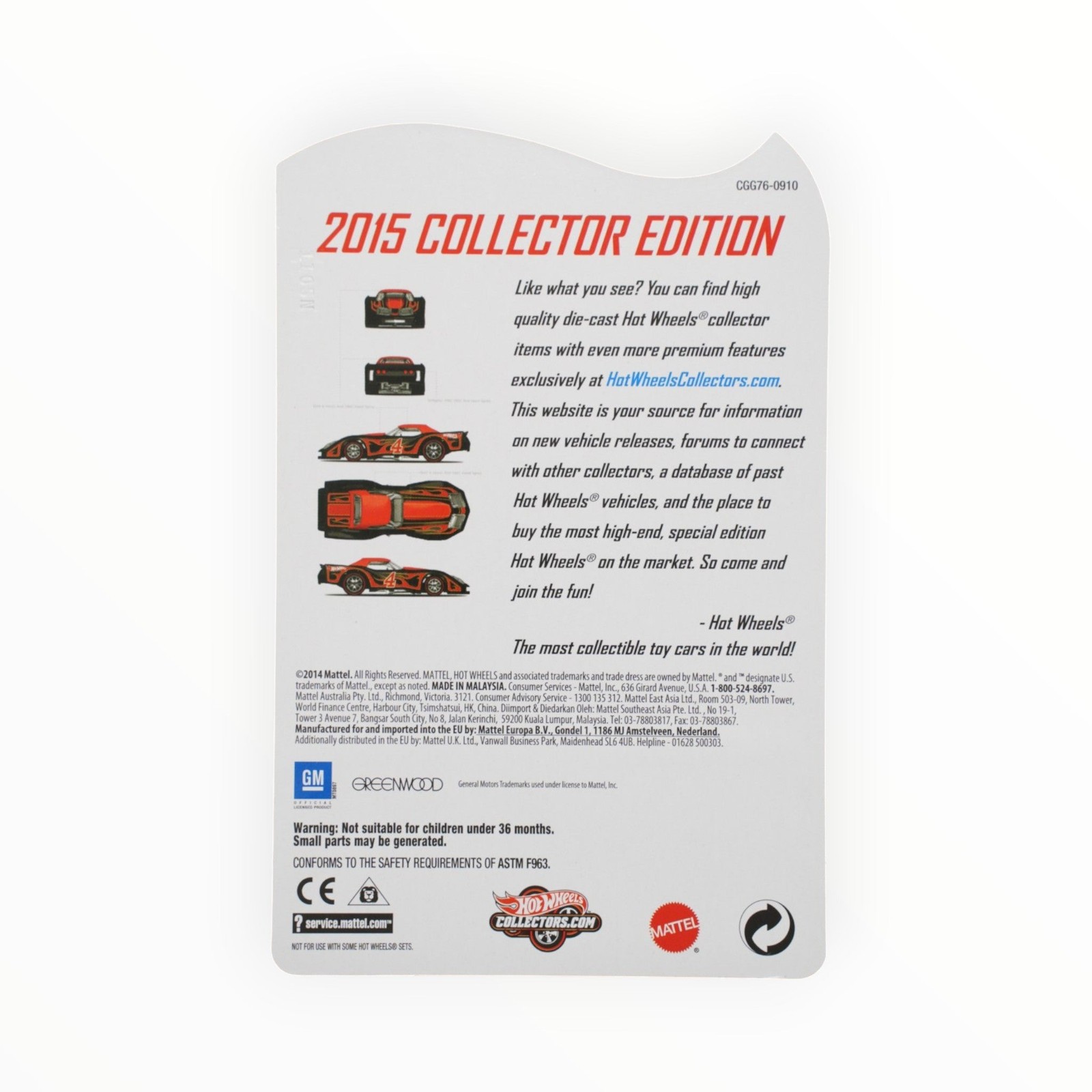 Hot Wheels ’76 Greenwood Corvette 4/5 – 2015 Collector Edition A
