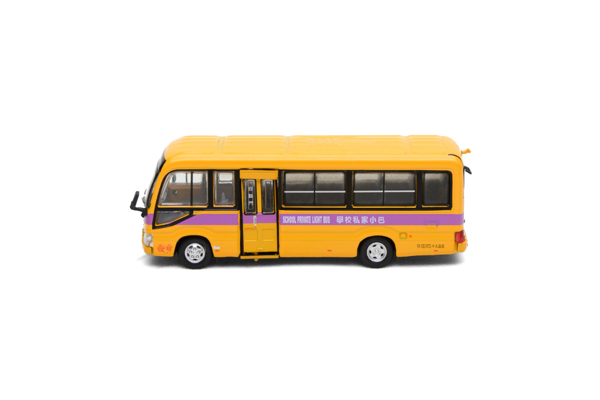 Tiny City Die-cast Model Car 1/76 – Toyota Coaster (B70) School Bus (19-seats)