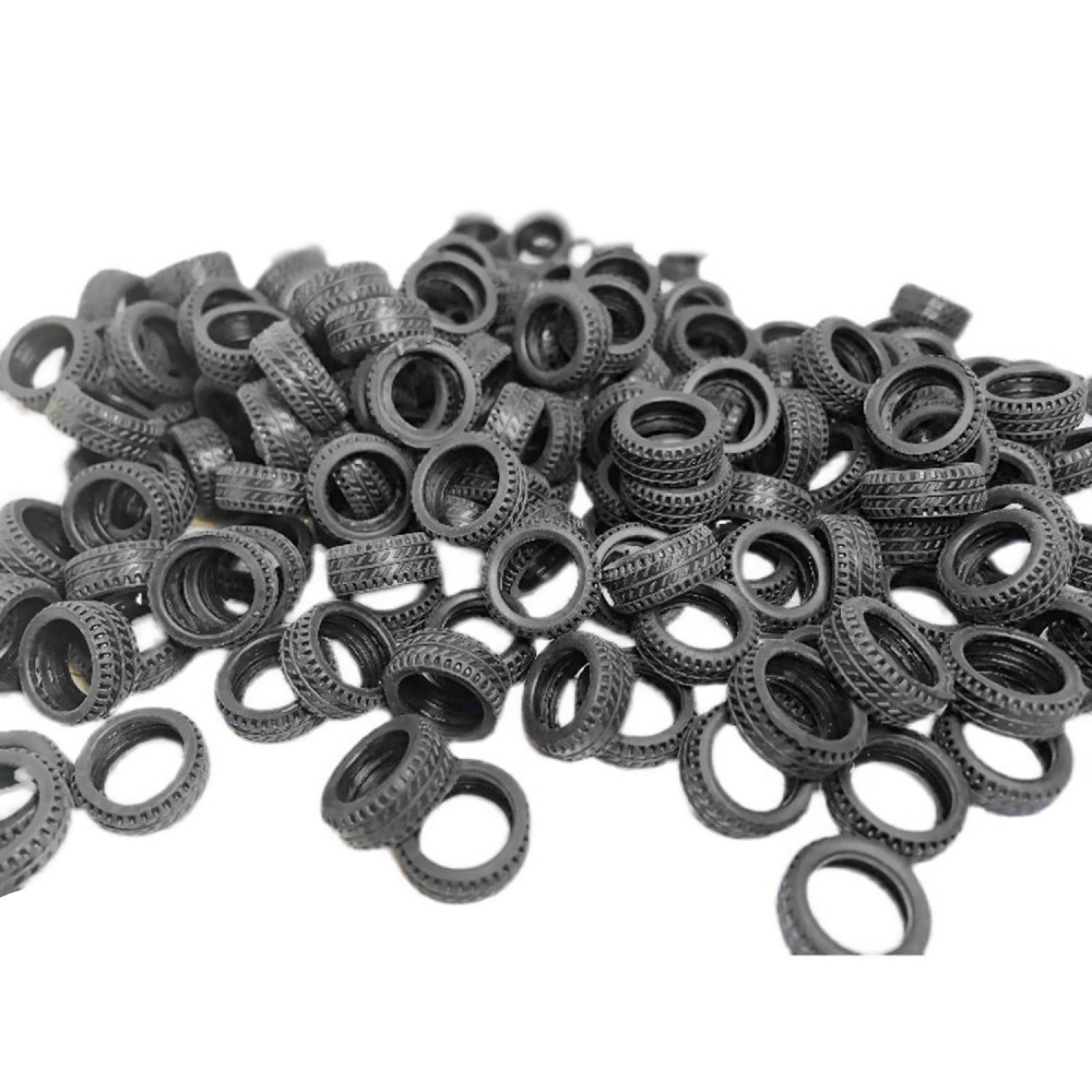 50PCS 1/32 Model Car Rubber Tire Replacement Parts For Military Model Cars