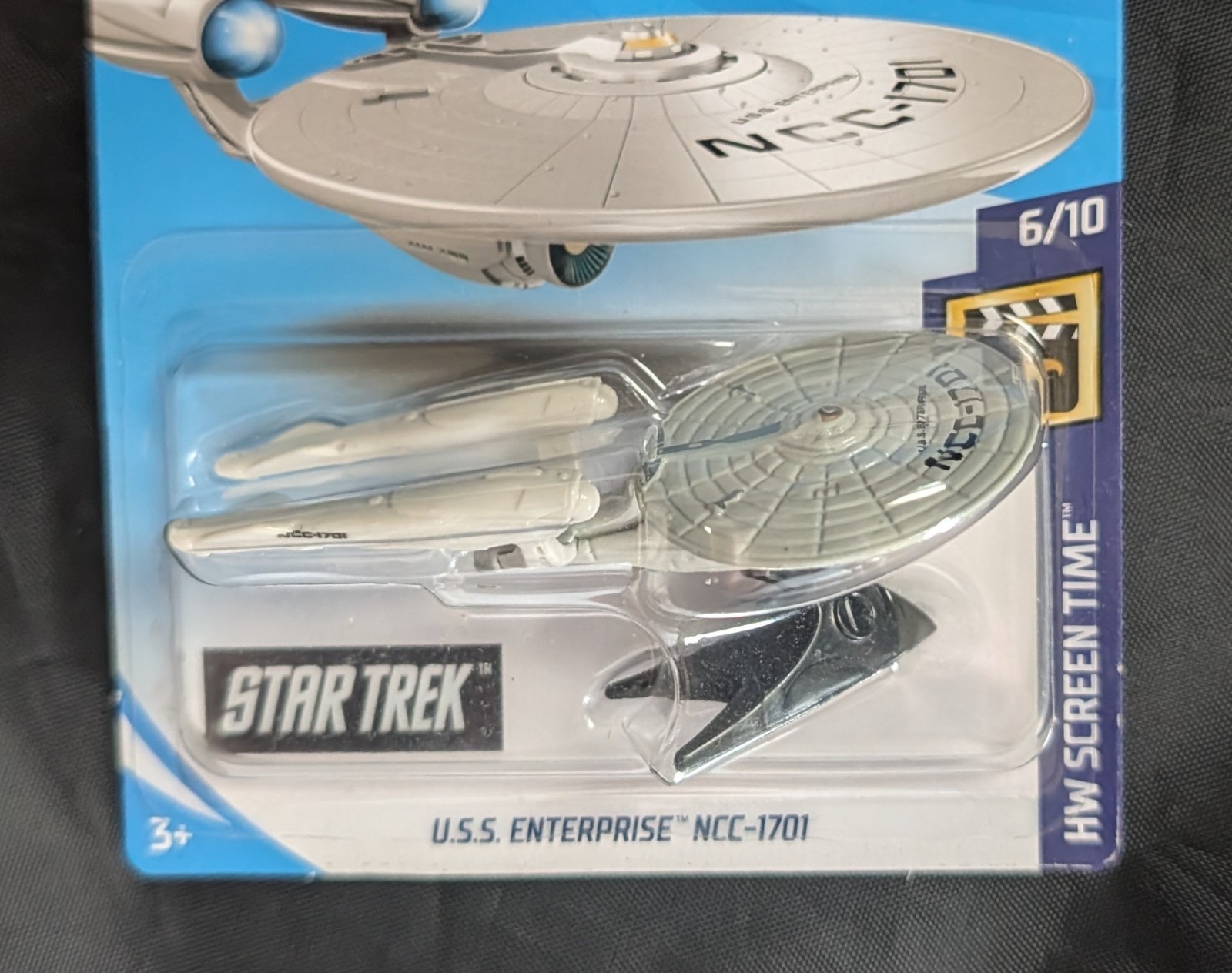 Hot Wheels Star Trek USS Enterprise NCC-1701 White With Stand And Protector Case