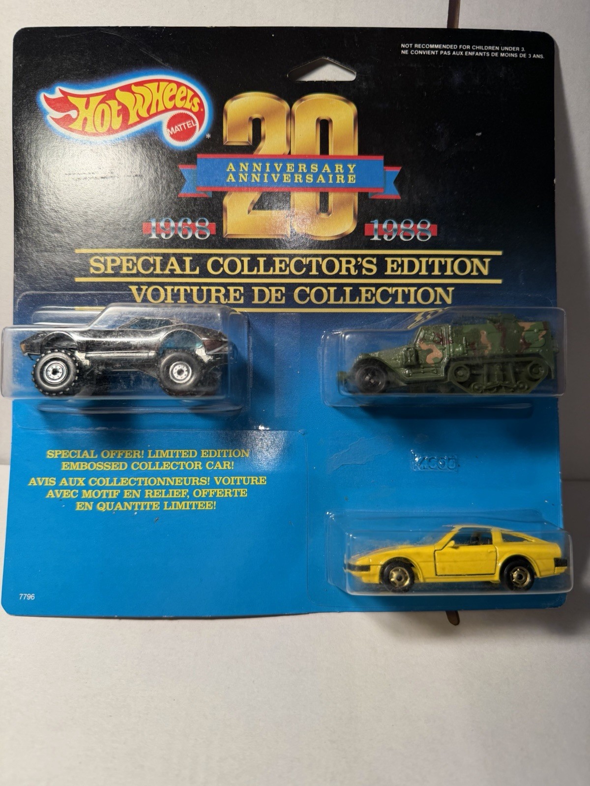 Hot Wheels 1988 20th anniversary LOT of 2 three car sets please see photos