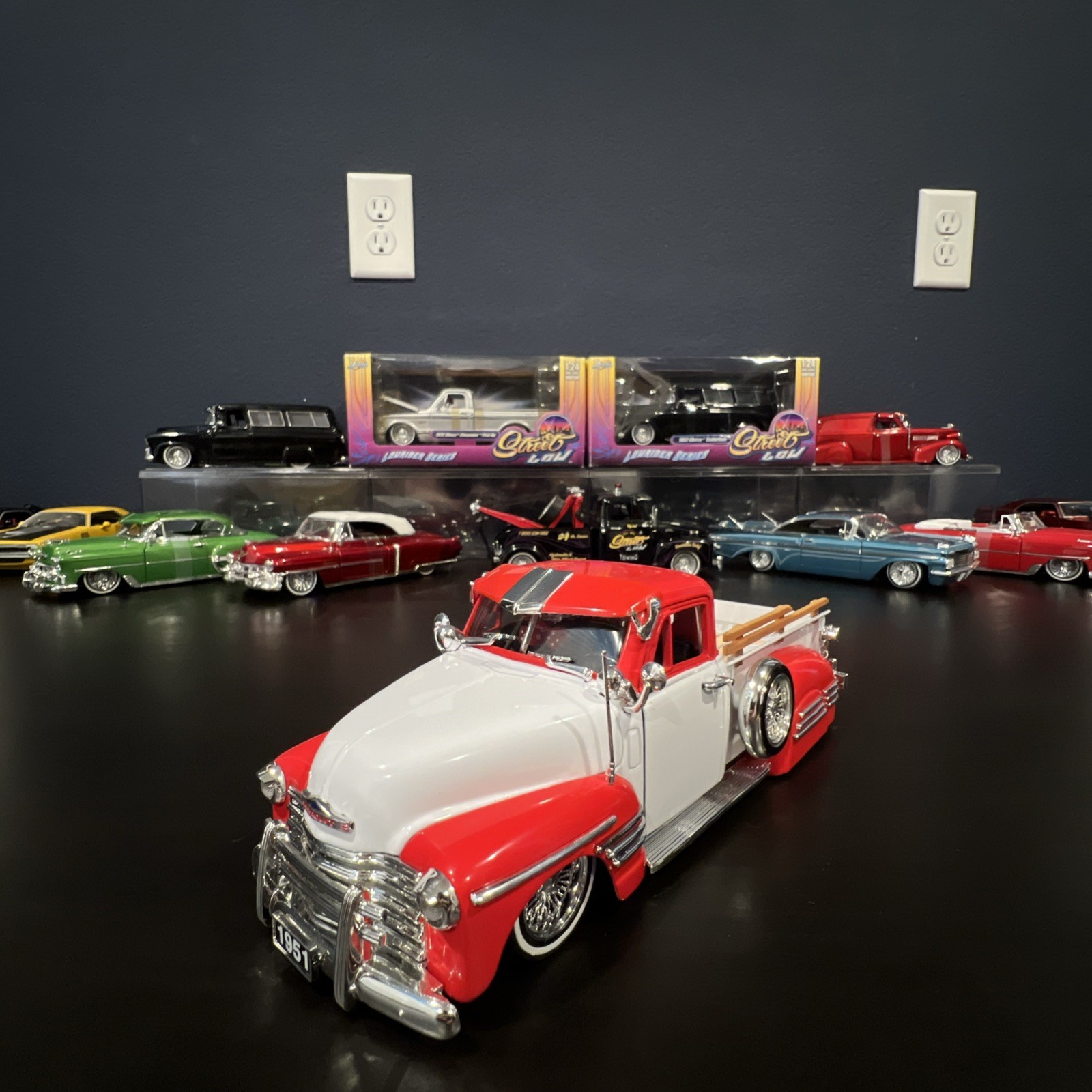 OG Chevy Street Low 1951 Chevrolet Pickup Truck Lowrider Diecast Car 1:24 Nice!
