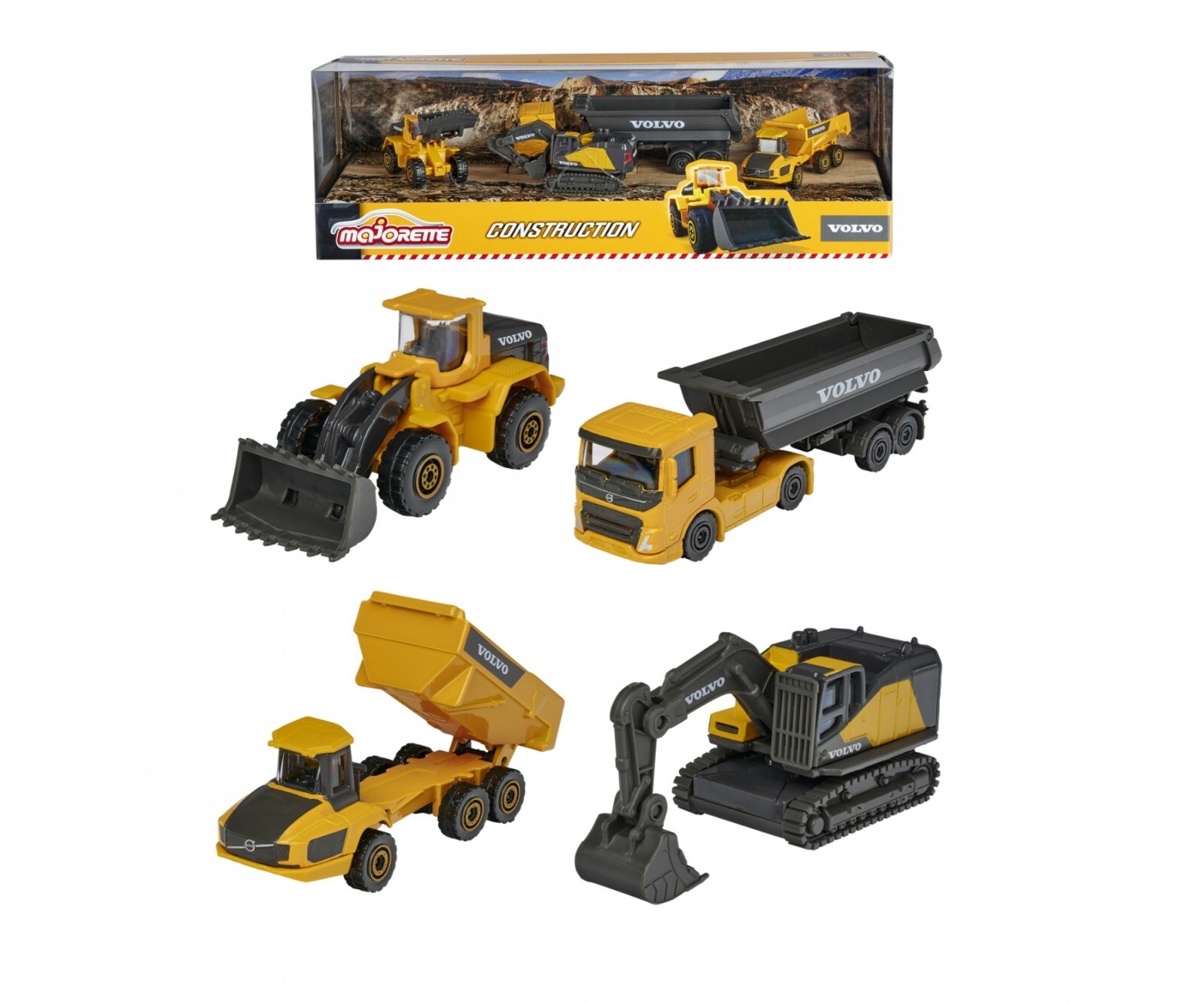 Majorette Volvo 4-Vehicle Construction Set · Brand New · Free UK P&P