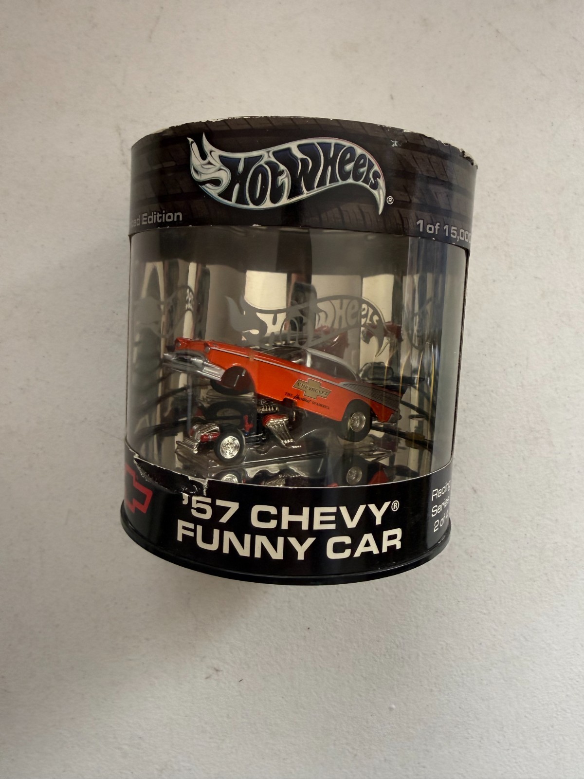 Hot Wheels Oil Can ‘57 Chevy Funny Car Racing Series Orange BQ5