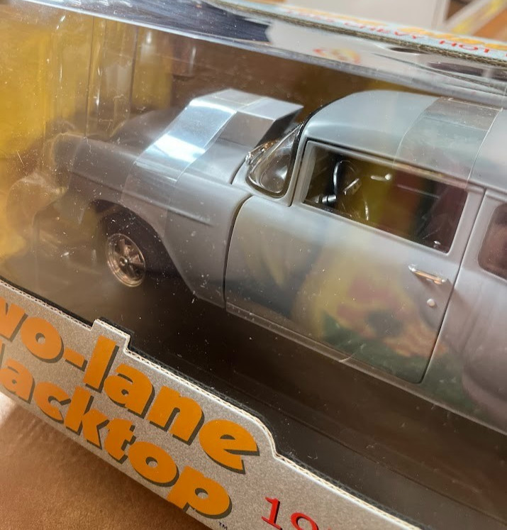 1955 Chevy Hot Rod, Two Lane Blacktop, Ertl-American muscle, 1/18, NIB, Rare.