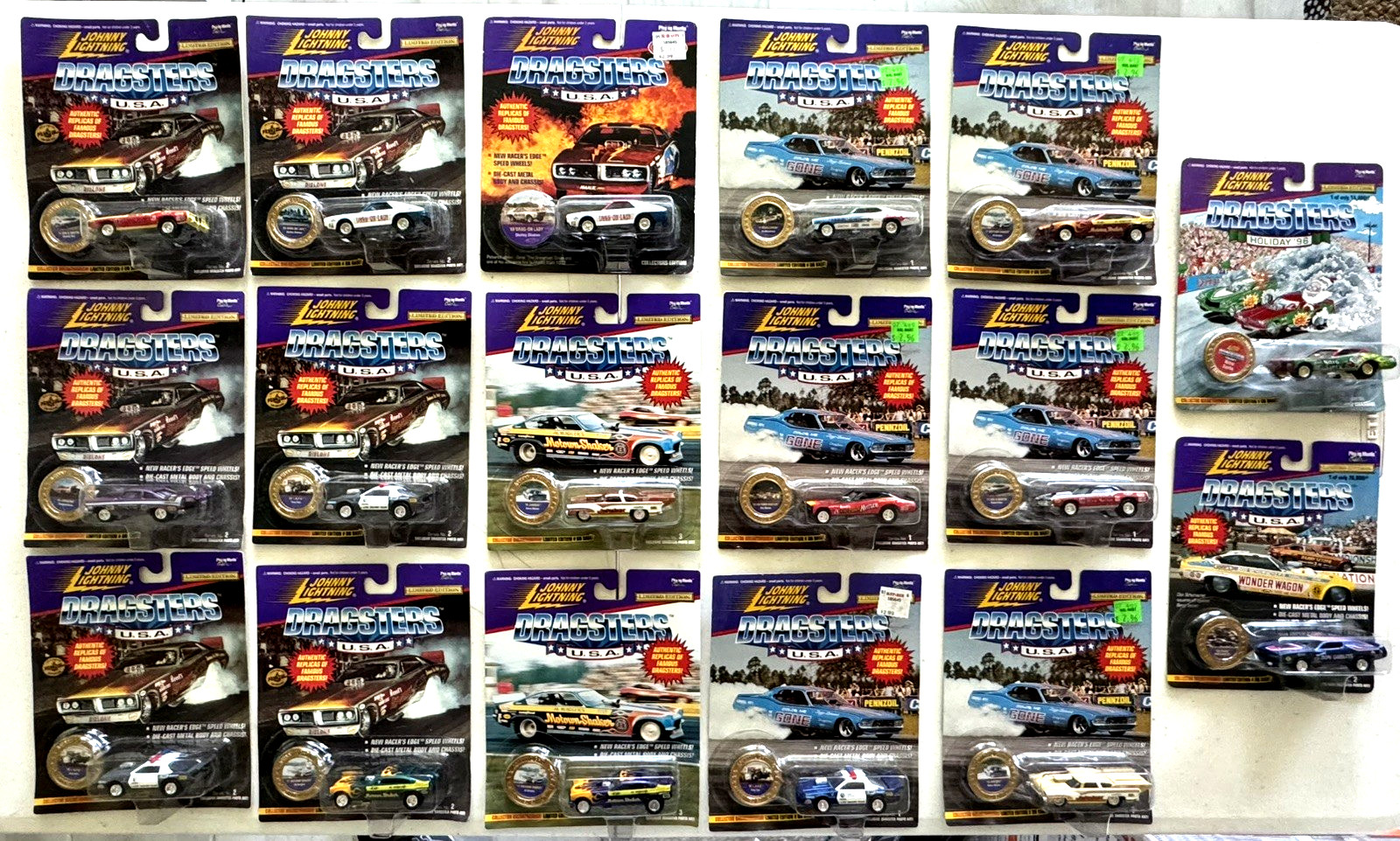 Johnny Lightning Dragsters USA Lot of 17 Diecast 1:64 Drag Racing Car LE MOC New