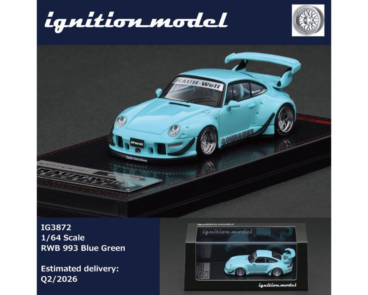 Ignition Model 1/64 RWB 993 Blue Green