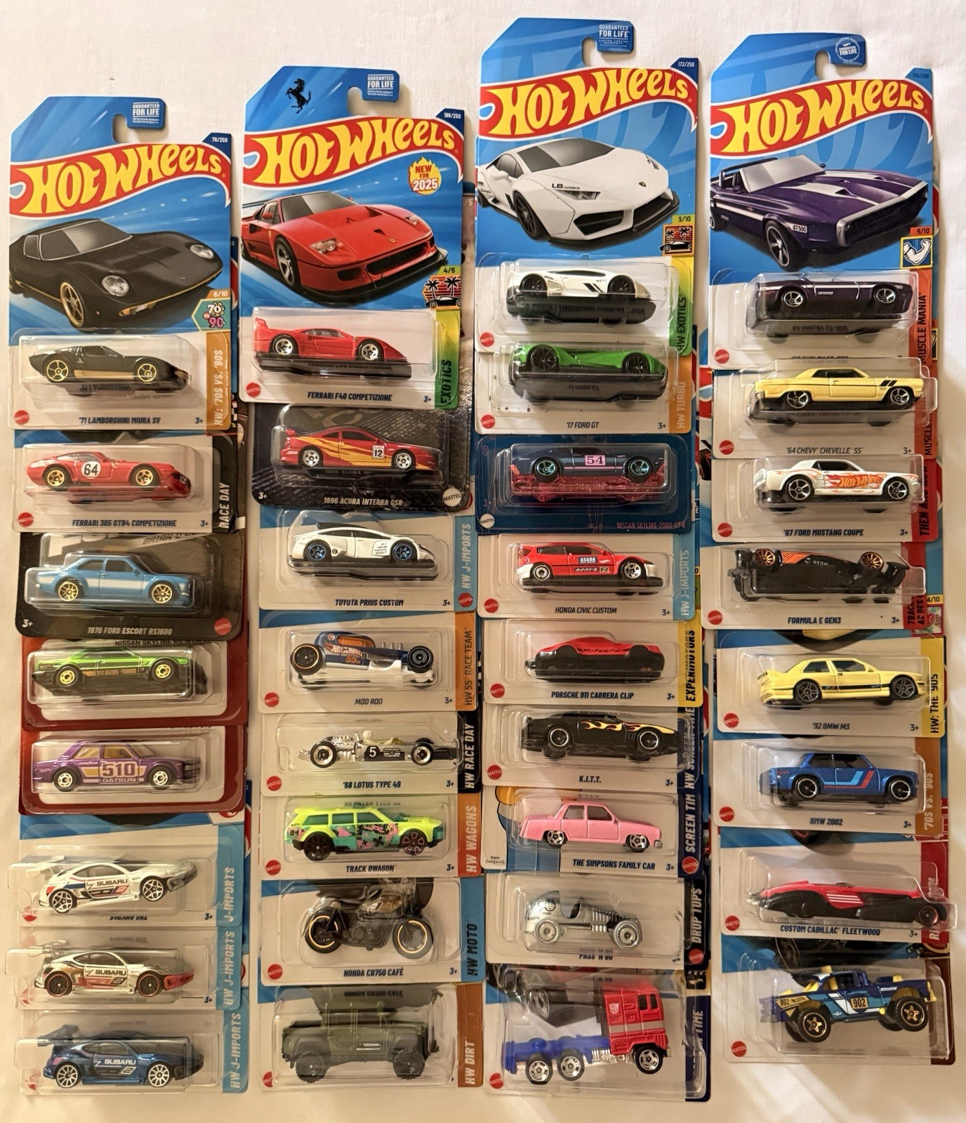 Hot Wheels -Random Lot Of 33 (Kroger, Walgreen, Red, Zamac, F&F & More)