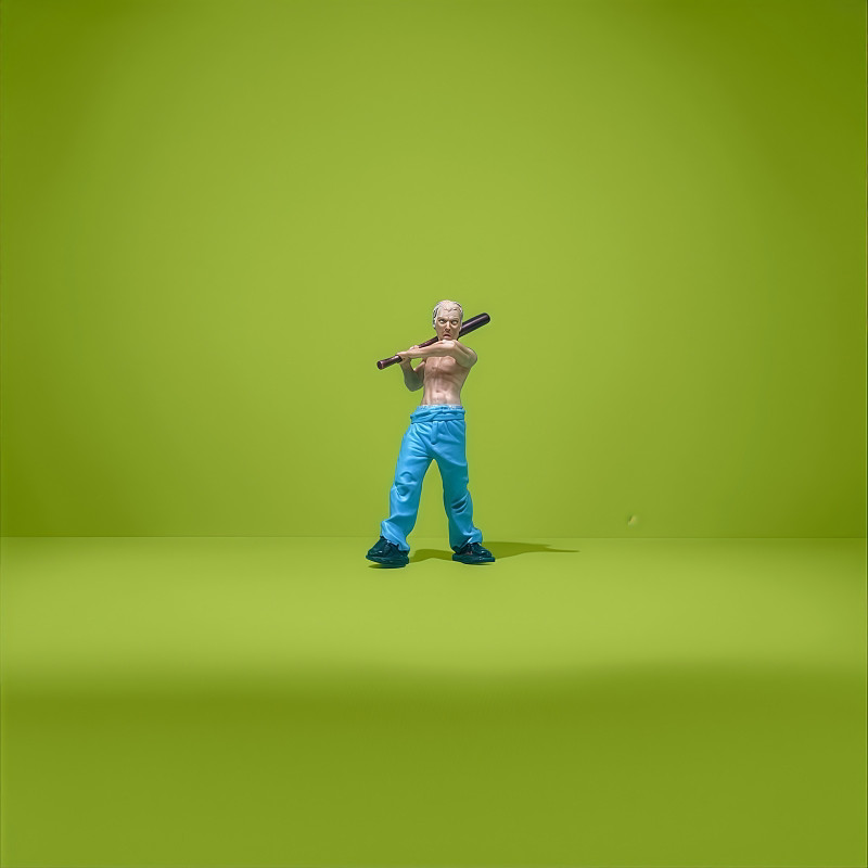 Diorama 1/64 Gang Members Robber Figure Model Garage Scene Doll Model Accessory
