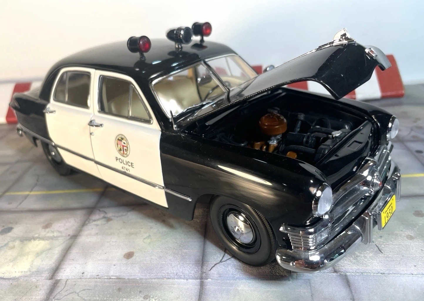 Rare 1/18 Precision Miniatures LAPD 1950 Ford Police Car Dragnet OrigOwn *READ*