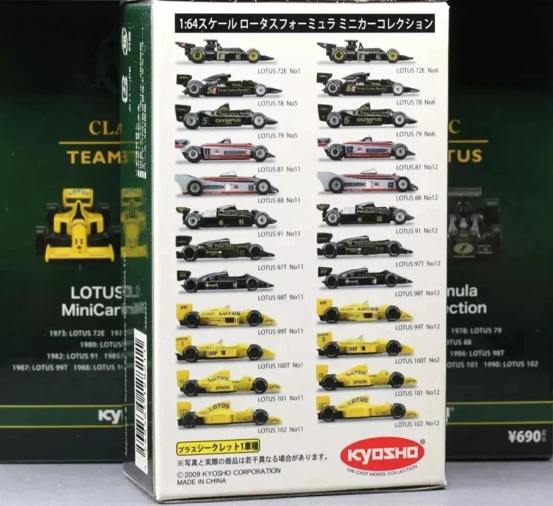 Kyosho 1/64 Lotus Classic Team Formula Collection 98T F1 No.12 1986 Ayrton Senna