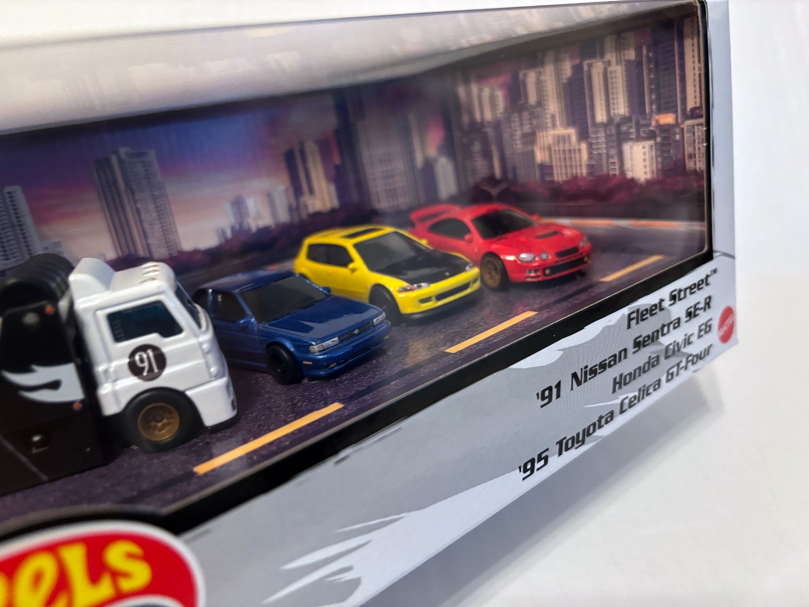 Hot Wheels Diorama Box Set HONDA CIVIC EG TOYOTA CELICA NISSAN SENTRA FLEET STRE