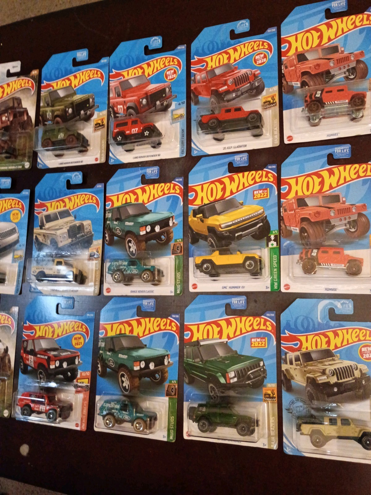 Lot of 12 Hot Wheels Land Rover Range Rover Velar and Jeep Factory Fresh