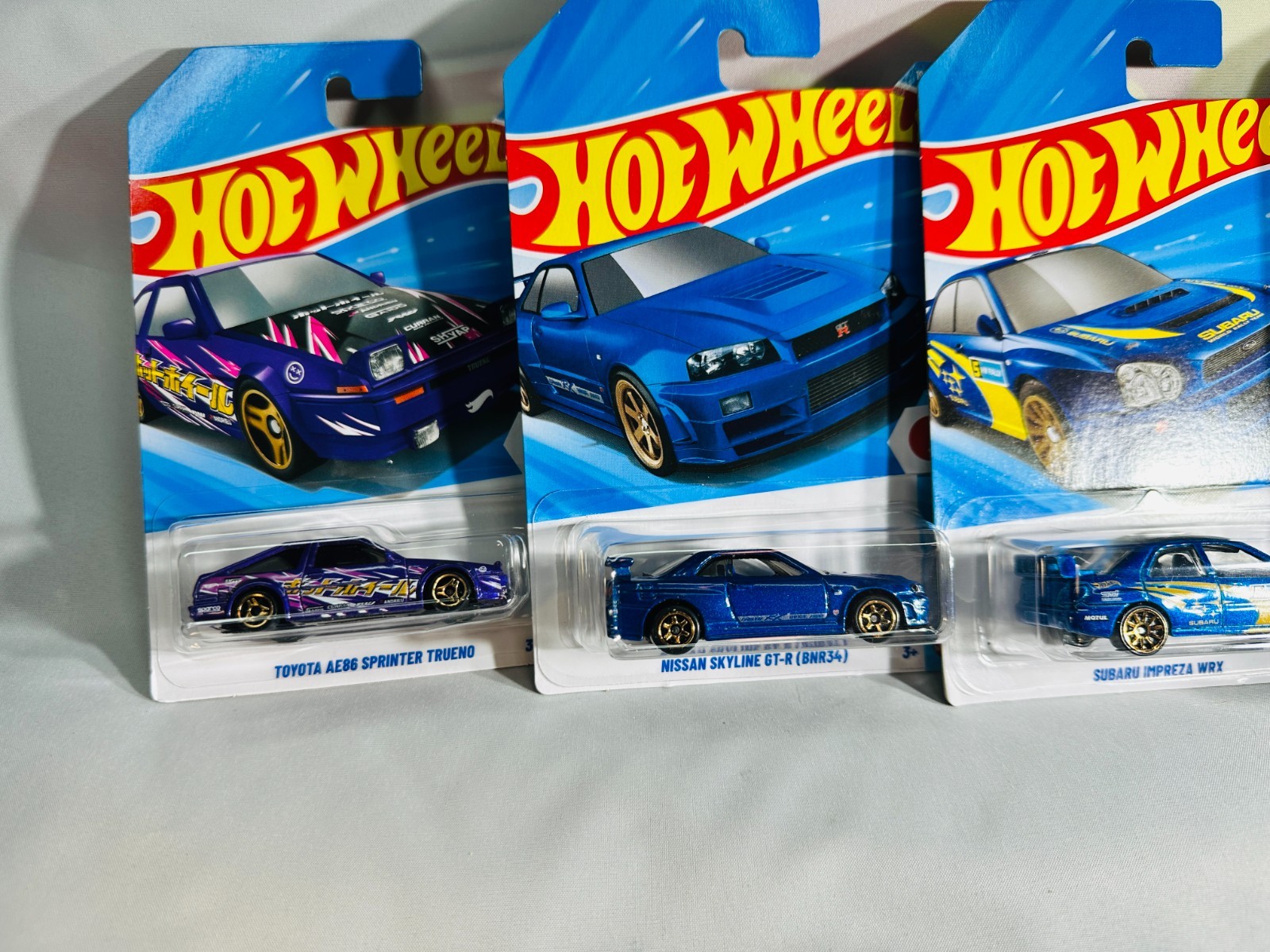 Lot of 4 – Hot Wheels 2026 – Subaru Impreza – Starion – Skyline – Toyota AE86