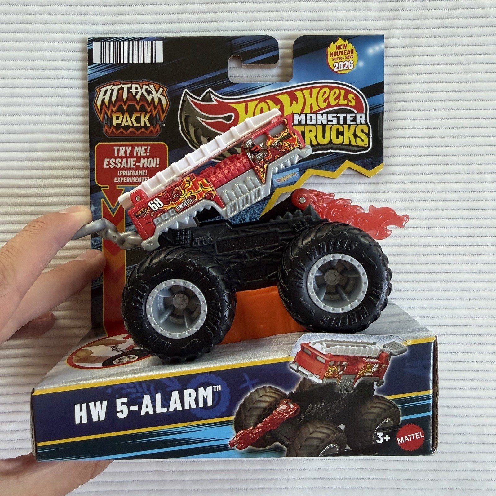 2026 Mattel Hot Wheels Monster Truck Attack Pack HW 5-Alarm Toy Vehicle￼