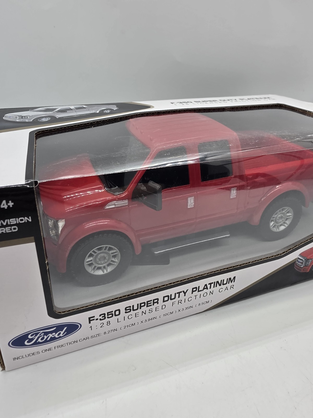 Ford F-350 Super Duty Platinum Red Pickup Truck 1:28 Scale Licensed Friction NEW