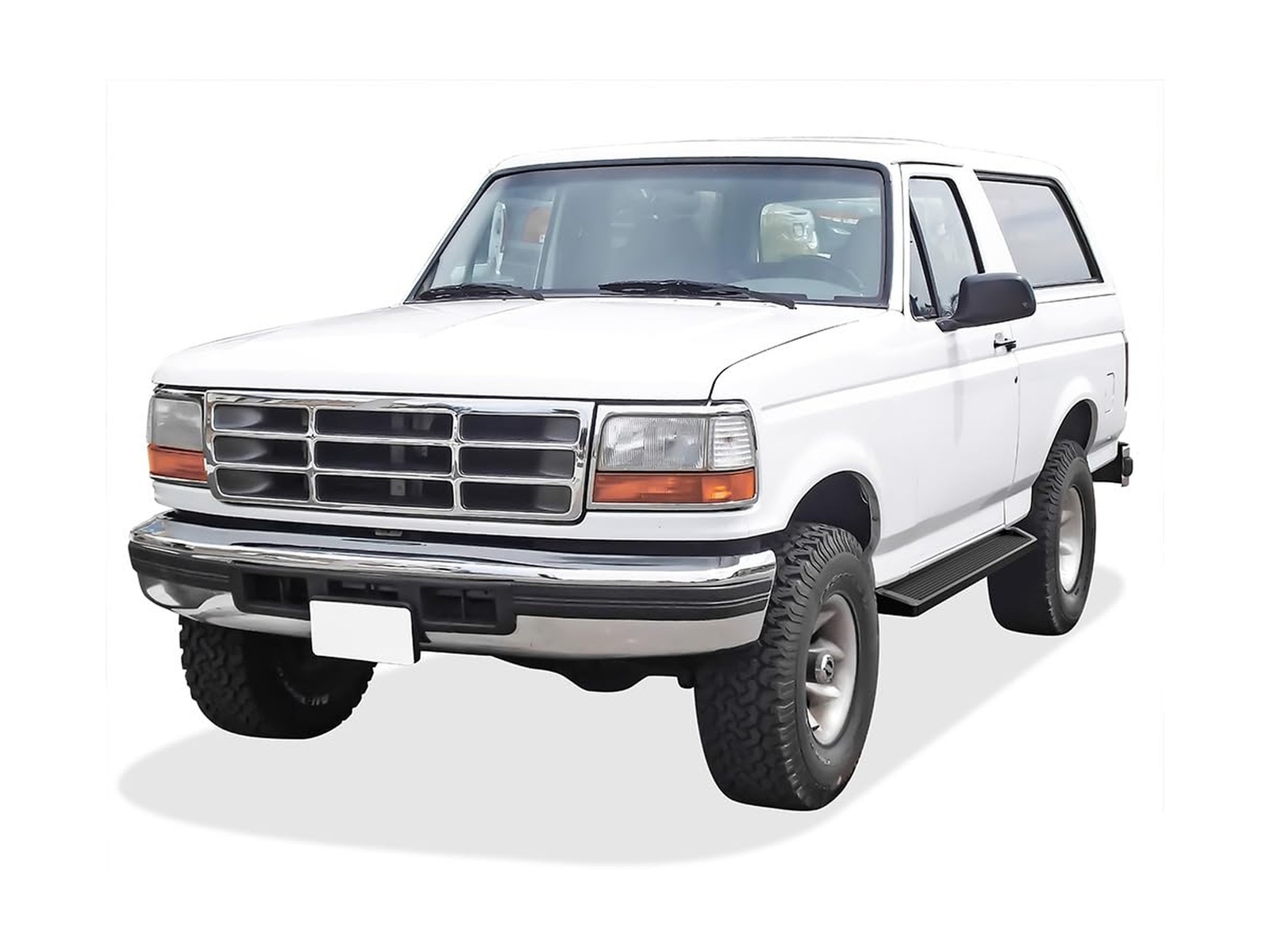 APS Premium 6in Black Running Boards Compatible with Ford Bronco F150 Regular…