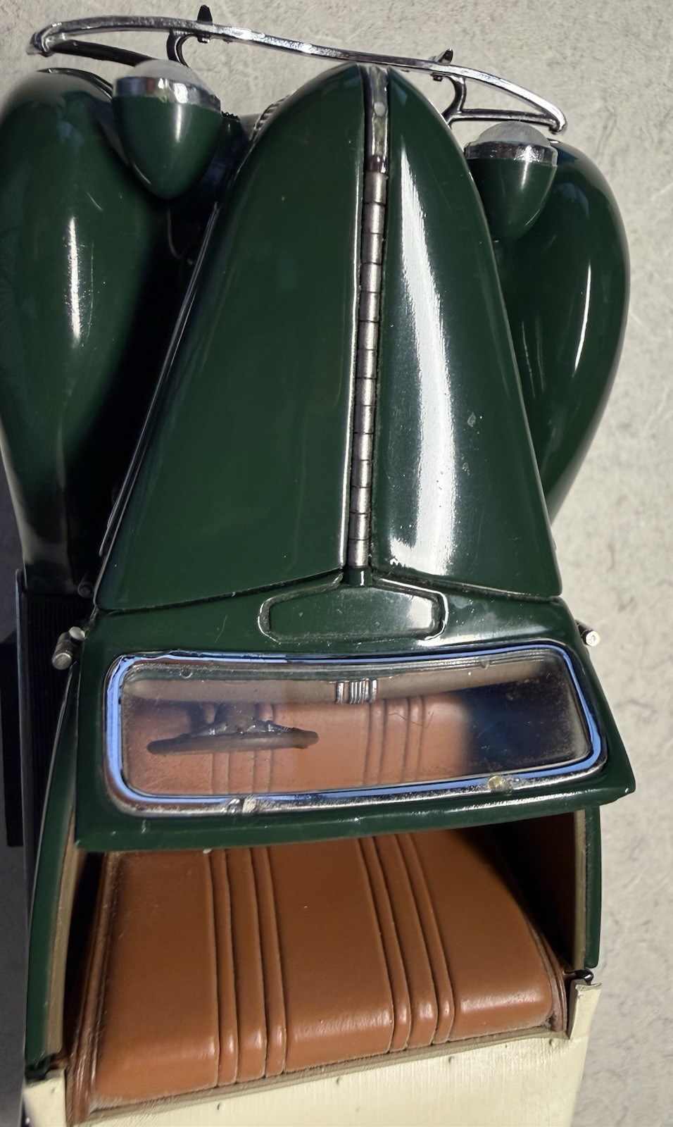 1936 Ford 1:24 Green Convertible With Stand Franklin Mint Precision Models Loose