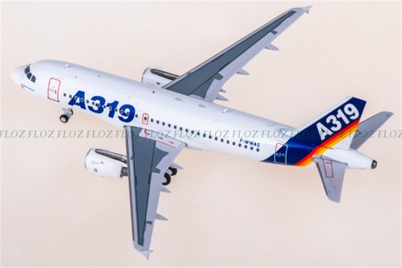 Kylin Model Airbus A319 F-WWAS 1:400 Aircraft Pre-built Airliner Model Display