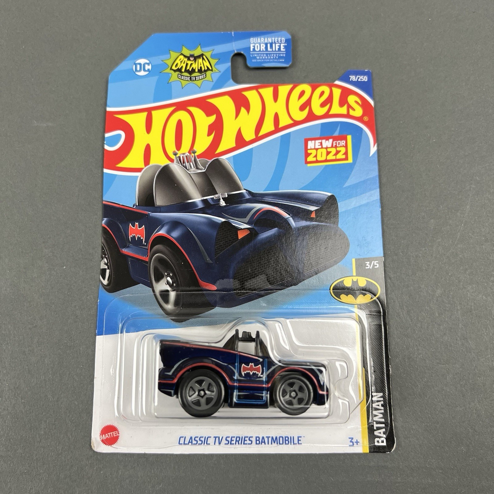Hot Wheels Classic TV Series Batmobile Blue Batman 3/5 #78/250 Tooned Diecast
